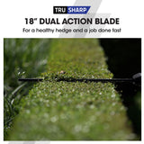 BAUMR-AG 20V SYNC Cordless Pole Saw & Hedge Trimmer Combo, 8 inch Chainsaw Pruner, Telescopic Handle, with Battery and Charger Kit - Side View