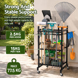 Gardeon Garden Tool Organizer with Wheels Heavy Duty Garage Yard Storage Cart - Front View