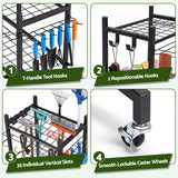 Gardeon Garden Tool Organizer with Wheels Heavy Duty Garage Yard Storage Cart - Side View