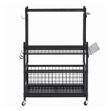Gardeon Garden Tool Organizer Rack 16 Slots Rolling Garage Storage with Hooks