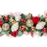 Christabelle 100cm Festive Floral Christmas Garland - Front View
