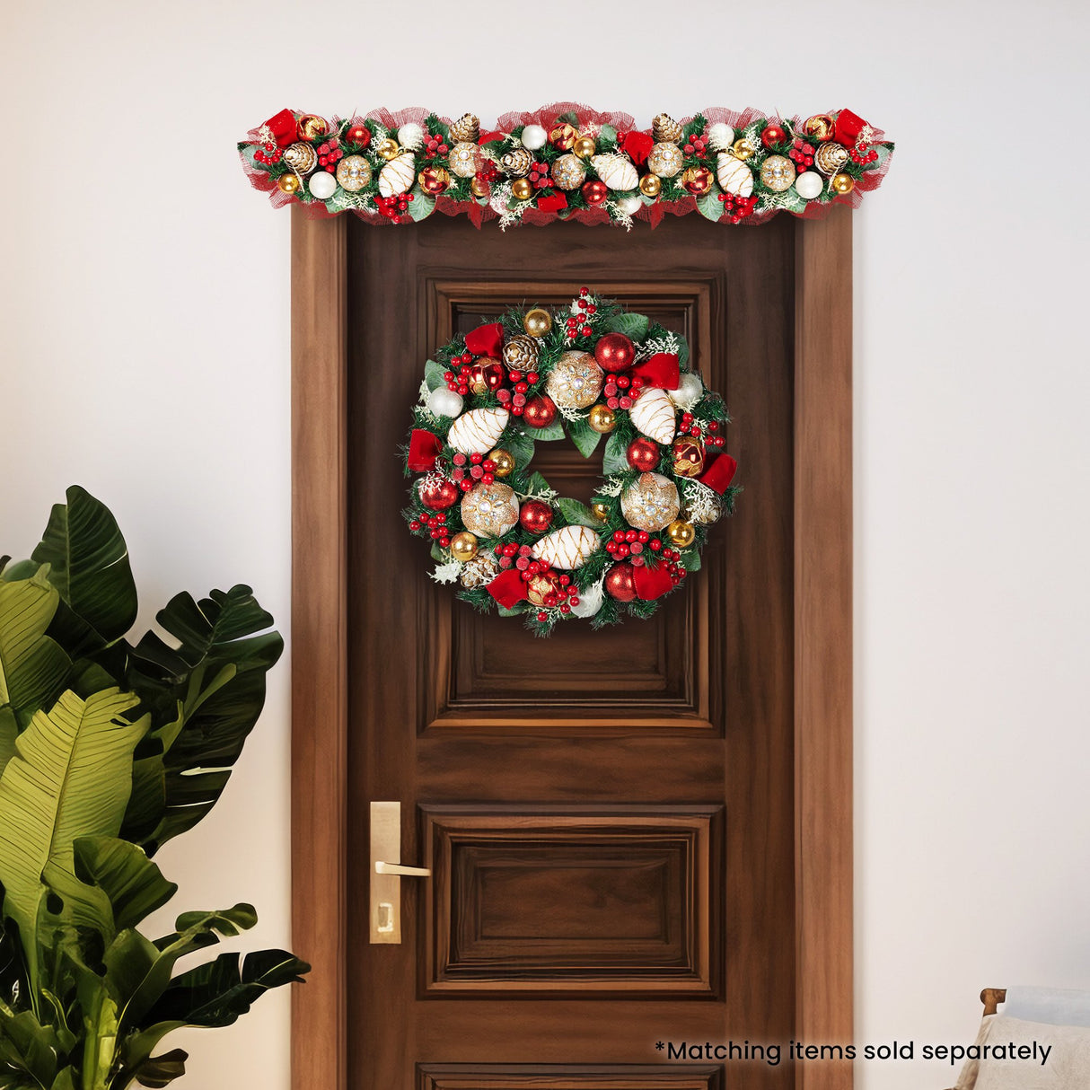 Christabelle 100cm Festive Floral Christmas Garland