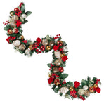 Christabelle Festive Floral Christmas Garland - 185cm