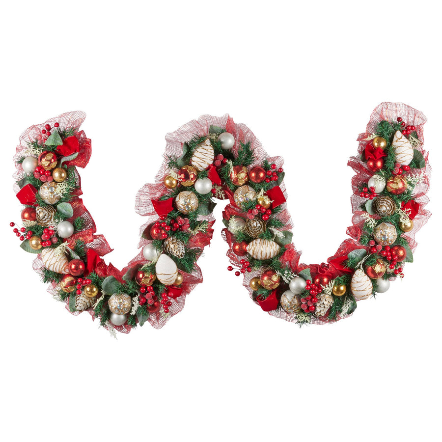 Christabelle 274cm Festive Floral Christmas Garland