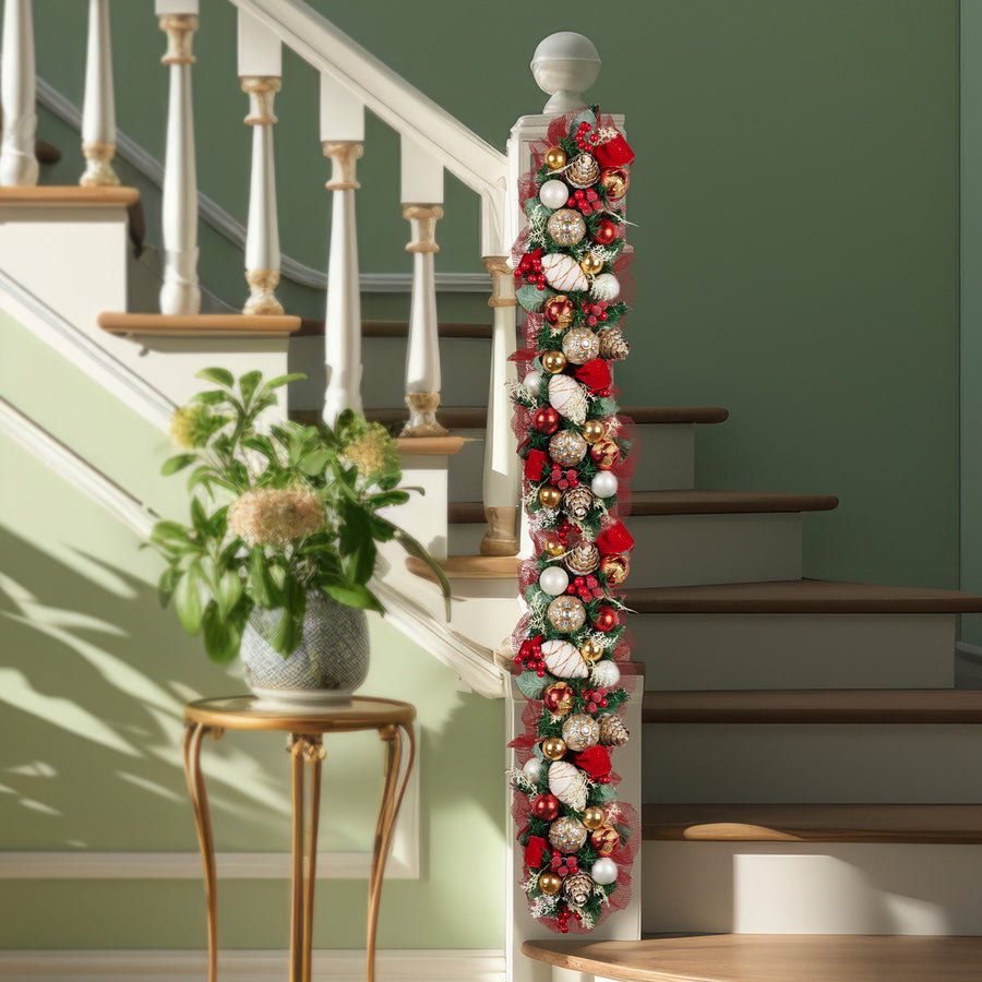 Christabelle 274cm Festive Floral Christmas Garland