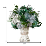 Christabelle Mint Luxe Bouquet Tabletop Christmas Decoration - 33cm