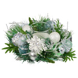 Christabelle Christmas Mint Luxe Centrepiece with Hurricane Glass - 26cm
