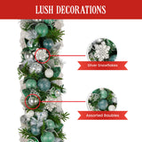 Christabelle Mint Luxe Christmas Garland - 274cm - 45-Degree Angle