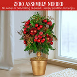 Christabelle 36cm Christmas Tabletop Topiary with Berries Baubles & Pine Cones