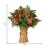 Christabelle 33cm Christmas Bouquet Floral Centrepiece with Berries & Baubles