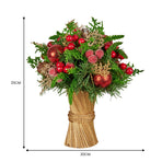 Christabelle 33cm Christmas Bouquet Floral Centrepiece with Berries & Baubles