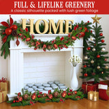 Christabelle 185cm Christmas Garland Lush Green Decor Red Berries & Pine Cones