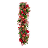 Christabelle 100cm Christmas Garland Lush Green Decor with Red Berries & Cones
