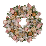 Christabelle 71cm Christmas Wreath Lush Green Holiday Door Wreath w/Jewelled Baubles, Foliage,