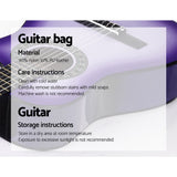 Alpha 34 Inch Classical Guitar Wooden Body Nylon String Beginner Kids Gift Purple - Rear View