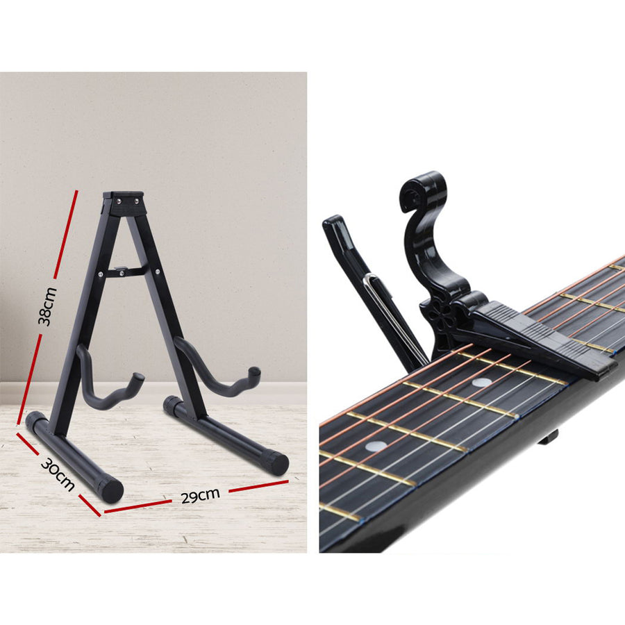 Alpha 34 Inch Classical Guitar Wooden Body Nylon String w/ Stand Beignner Red, image 4