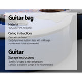 Alpha 38 Inch Acoustic Guitar Wooden Body Steel String Cutaway Blue - Rear View