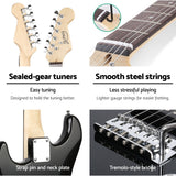 Alpha 41 Inch Electirc Guitar Humbucker Pickup Switch Full Size Black - Top-Down View