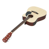 Alpha 41 Inch Acoustic Guitar Equaliser Electric Output Jack Cutaway Wood - Side View