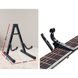 Alpha 41 Inch Acoustic Guitar Wooden Body Steel String Dreadnought Stand Wood - Top-Down View