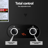 Devanti Portable Gas Water Heater LPG-powered System Black With Pump - 45-Degree Angle