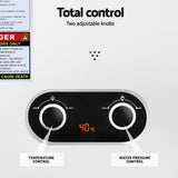 Devanti Portable Gas Water Heater LPG-powered System White With Pump - 45-Degree Angle