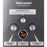 Devanti Portable Gas Water Heater 8L/Min With Pump LPG System Grey - Top-Down View