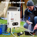 Water Pump 12V Pressure Shower 4L/Min - Top-Down View