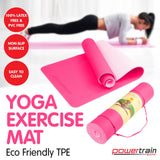 Powertrain TPE Pilates Exercise Yoga Mat 8mm - Pink