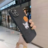 Cute Cartoon Astronaut TPU Shockproof Phone Case for iPhone 16 Plus, 15, 14 Pro, 13, 12, 11, XS Max - Stylish Protection Back Cover - 45-Degree Angle
