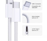 High-Speed 60W 3A PD Type-C to USB-C Charging Cable for iPhone 15 and Tablets - 45-Degree Angle