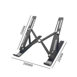 Adjustable Portable Ergonomic Aluminum Laptop Stand Holder for Desk Use - Side View