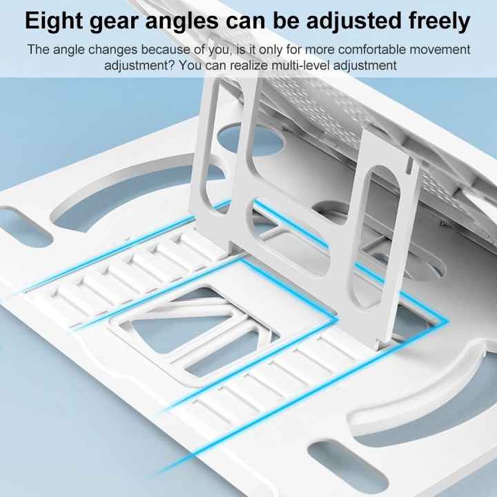 Affordable Universal Rotatable Foldable Laptop Cooling Stand with Fan Pad Holder