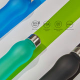 Mineral Water Bottle + a Mineral Stone Pouch - MINT GREEN - Close-Up Angle