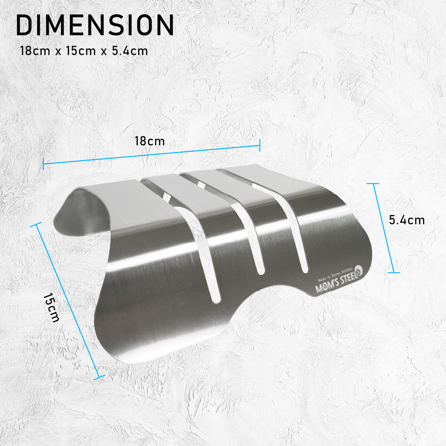 Combo Large Stainless Steel Chopping Board + Holder