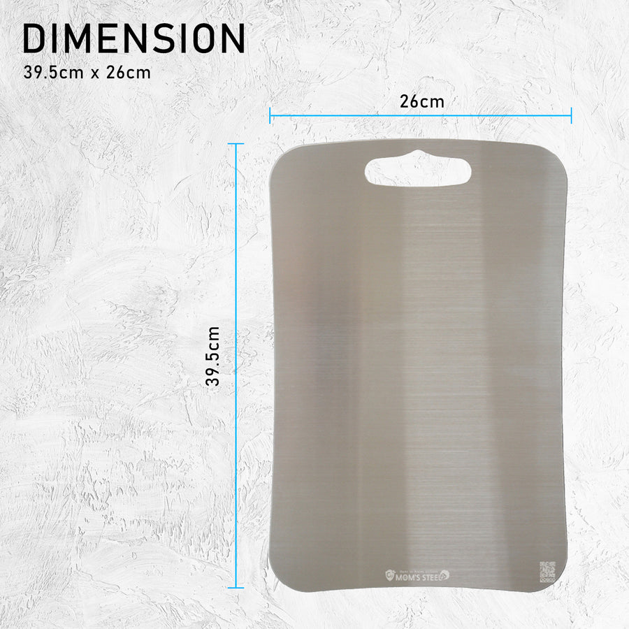 Combo Medium Stainless Steel Chopping Board + Holder