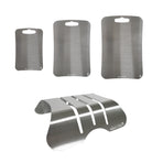 Combo Stainless Steel Chopping Boards SML + Holder