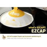 100X EZ CAP Paper Lid for Frypan Disposable - Top-Down View