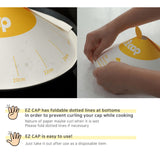 100X EZ CAP Paper Lid for Frypan Disposable - 45-Degree Angle