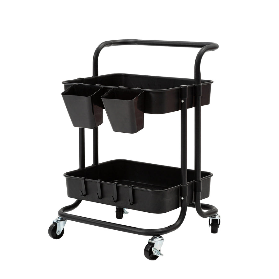 Trolley Cart Storage 2 Tier - BLACK