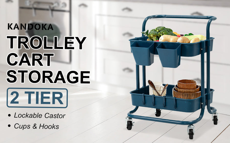 Trolley Cart Storage 2 Tier - BLUE