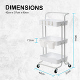 Trolley Cart Storage 2 Tier - WHITE - Extra Image