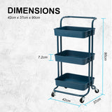 Trolley Cart Storage 3 Tier - BLUE - Extra Image