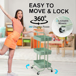Trolley Cart Storage 3 Tier - GREEN
