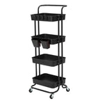 Trolley Cart Storage 4 Tier - BLACK