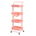 Trolley Cart Storage 4 Tier - PINK