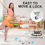 Trolley Cart Storage 4 Tier - WHITE