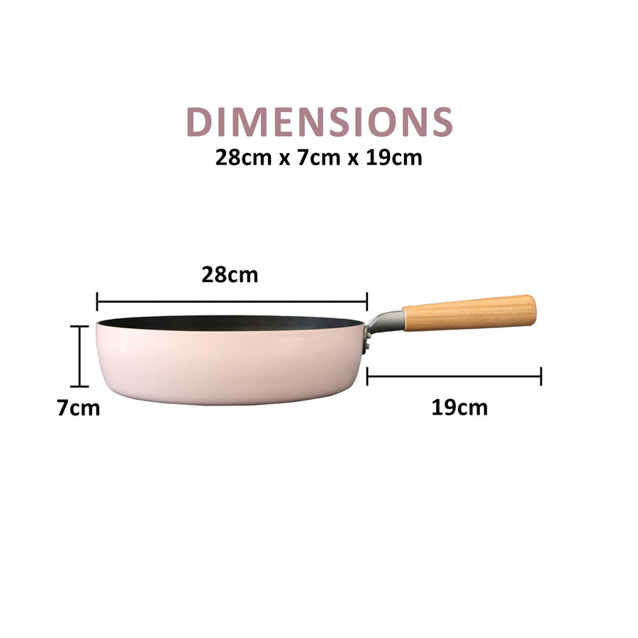 28cm Stone Frypan - PINK