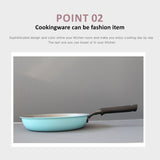 28cm Stone Frypan - PURE SKY - 45-Degree Angle