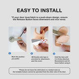 4X Door Lever Handle Lock - PINK - Rear View